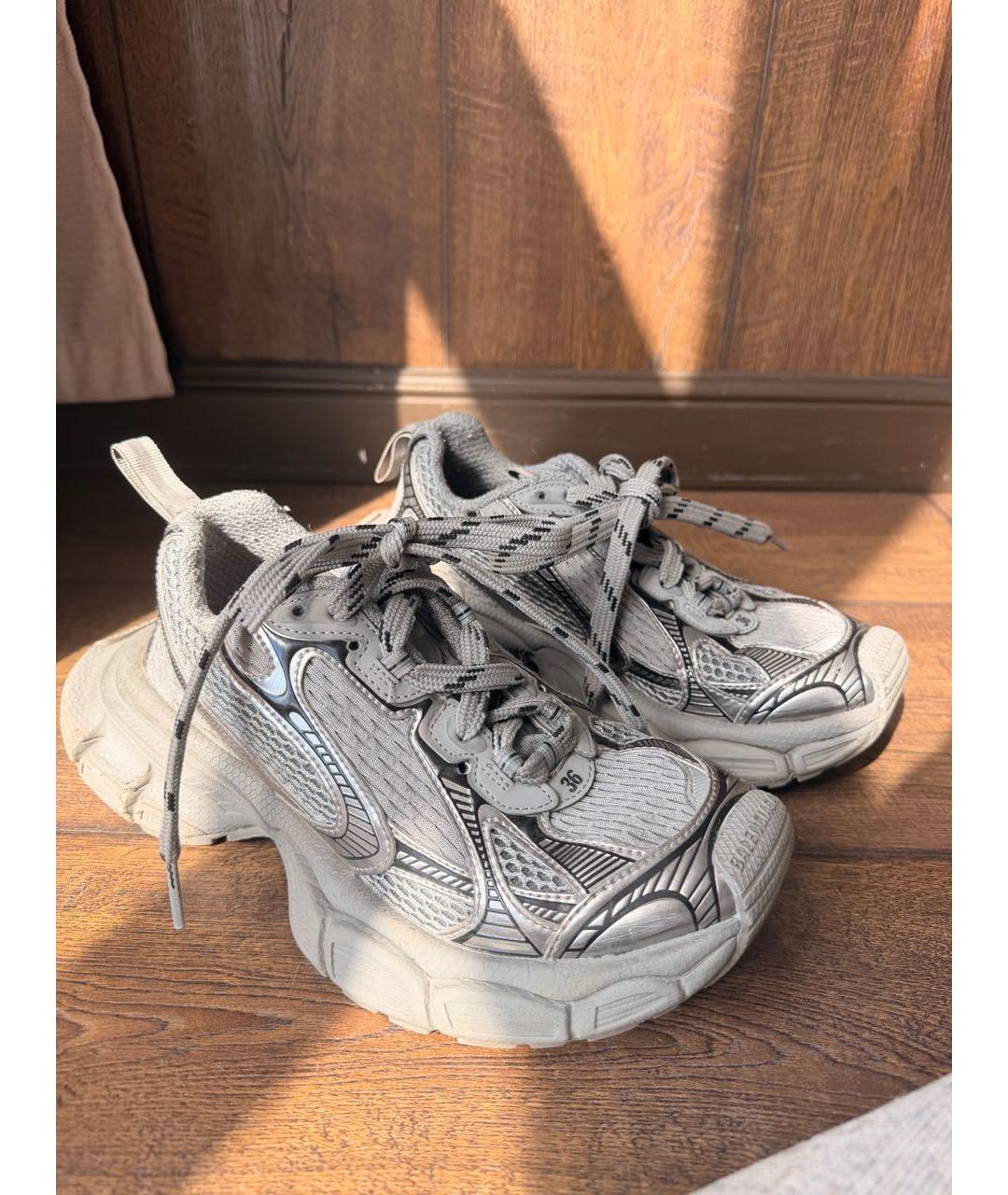 BALENCIAGA Серые текстильные кроссовки, фото 2