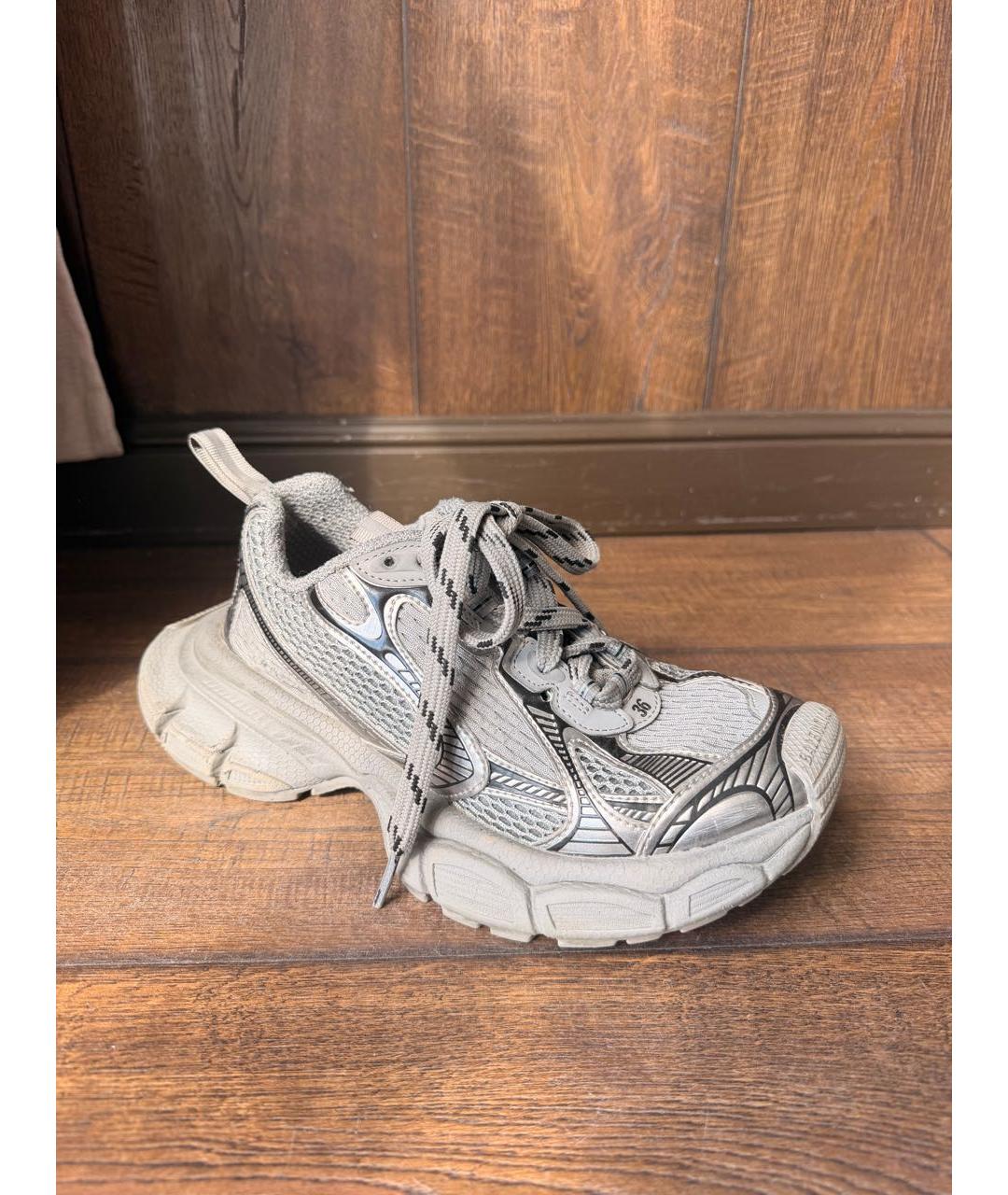 BALENCIAGA Серые текстильные кроссовки, фото 5