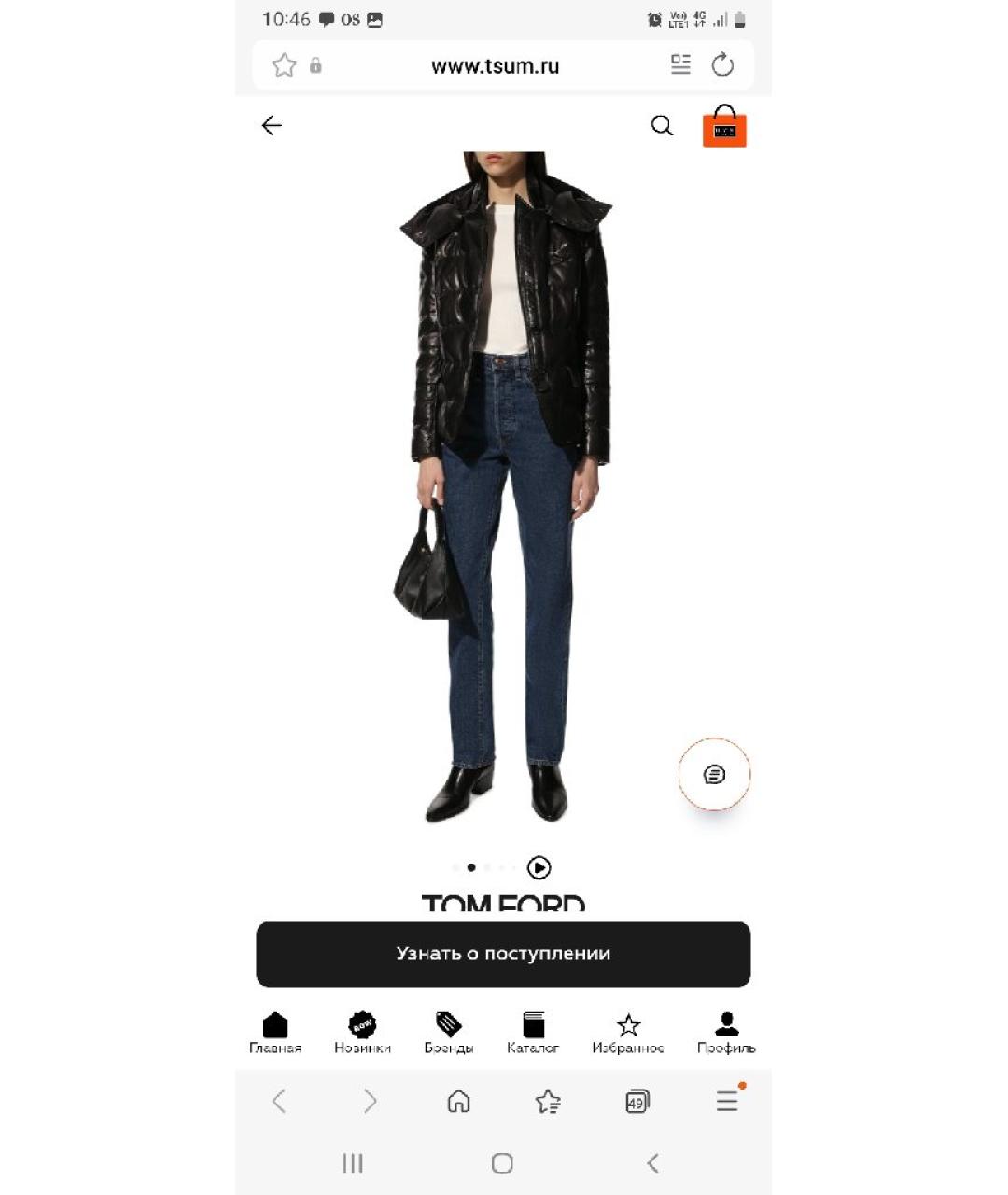 TOM FORD Черная кожаная куртка, фото 8