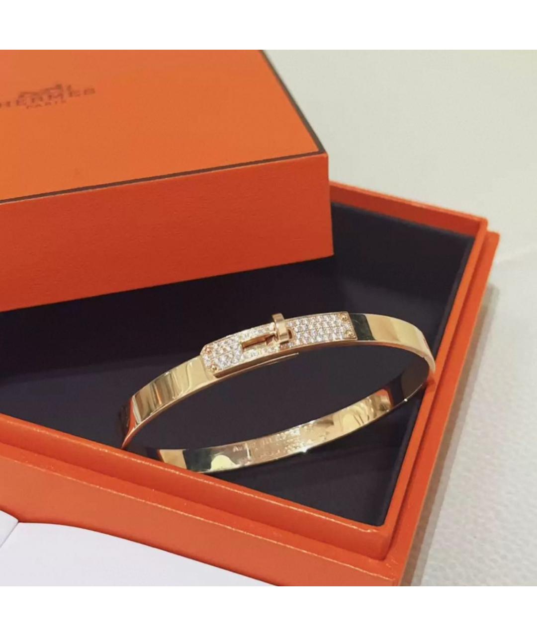HERMES Золотой браслет из розового золота, фото 2