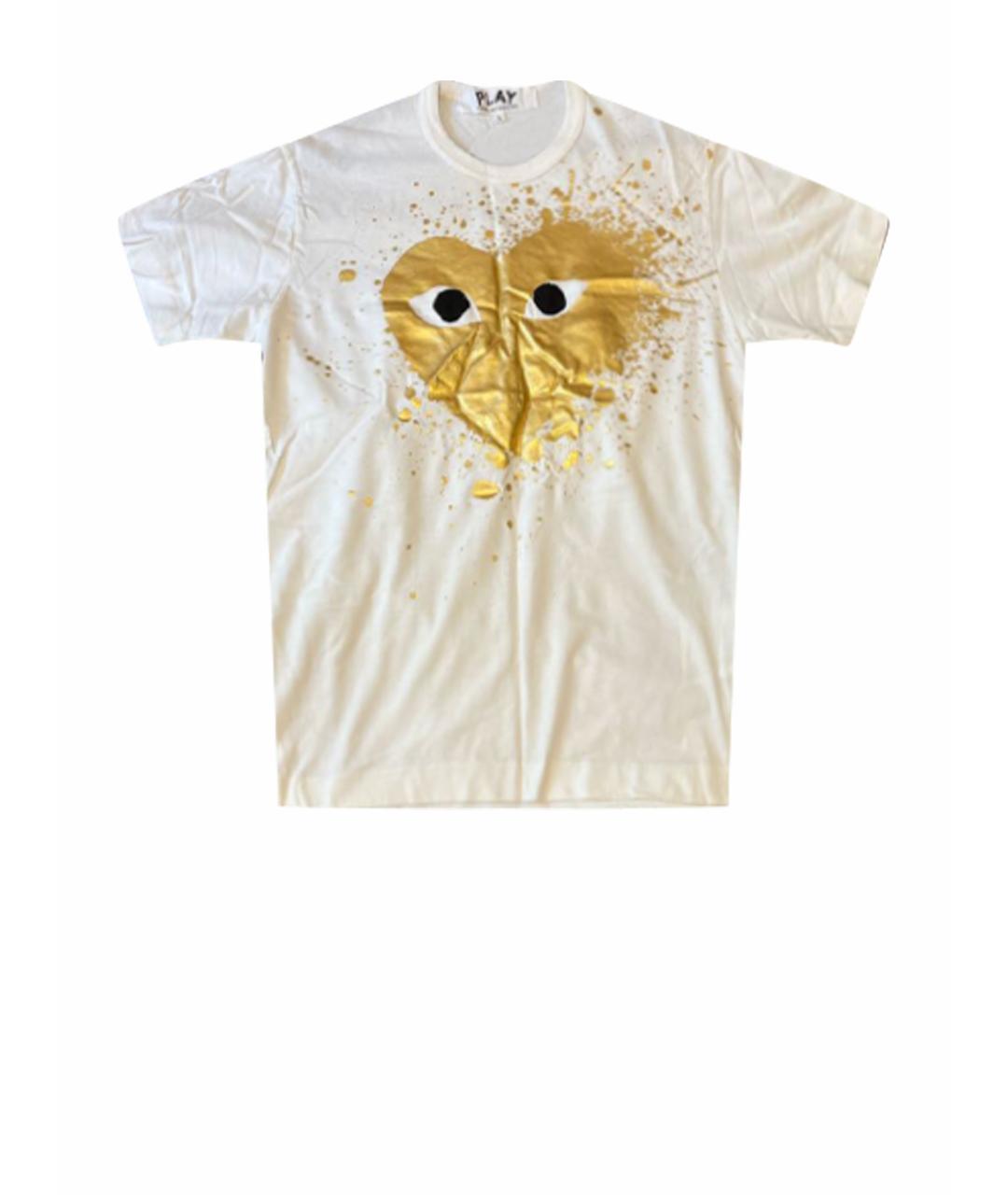 COMME DES GARÇONS PLAY Белая хлопковая футболка, фото 1