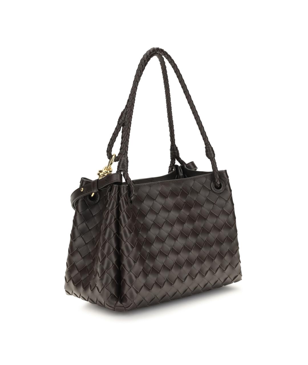 BOTTEGA VENETA Коричневая кожаная сумка тоут, фото 3