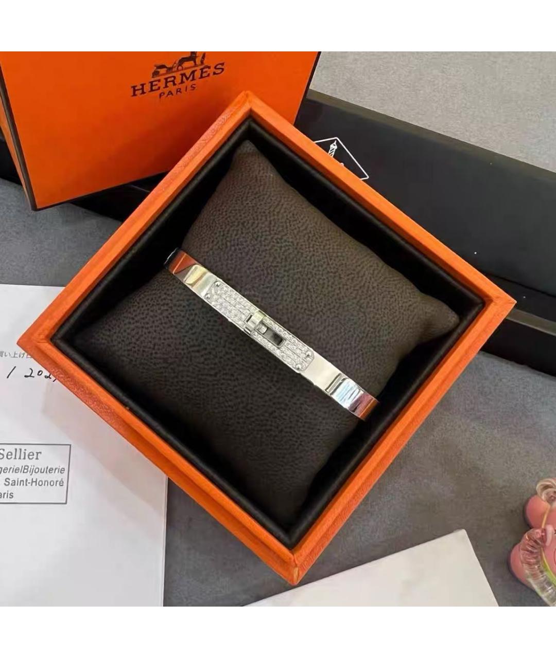 HERMES Серебряный браслет из белого золота, фото 2