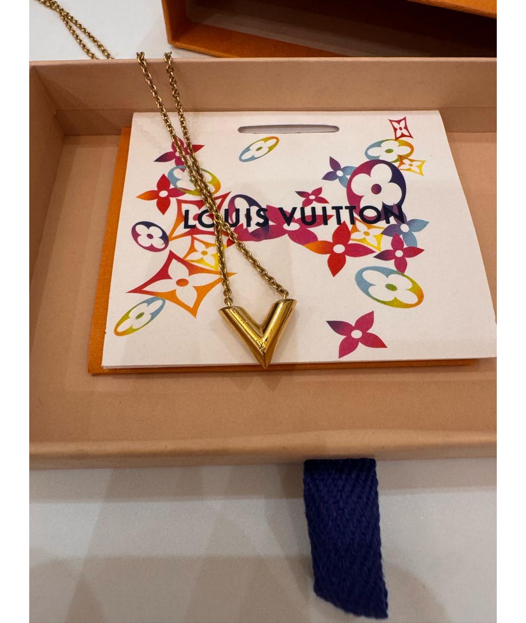 LOUIS VUITTON Золотое металлическое колье, фото 5
