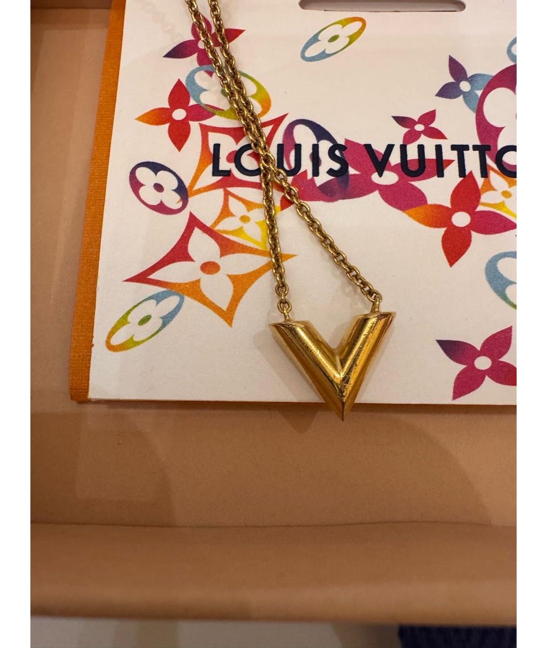 LOUIS VUITTON Золотое металлическое колье, фото 6