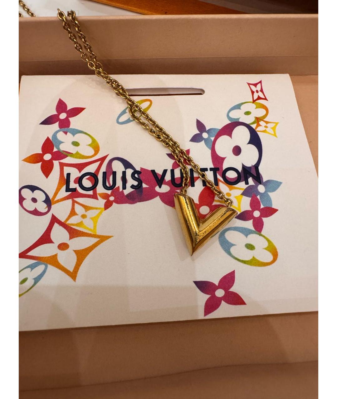 LOUIS VUITTON Золотое металлическое колье, фото 7
