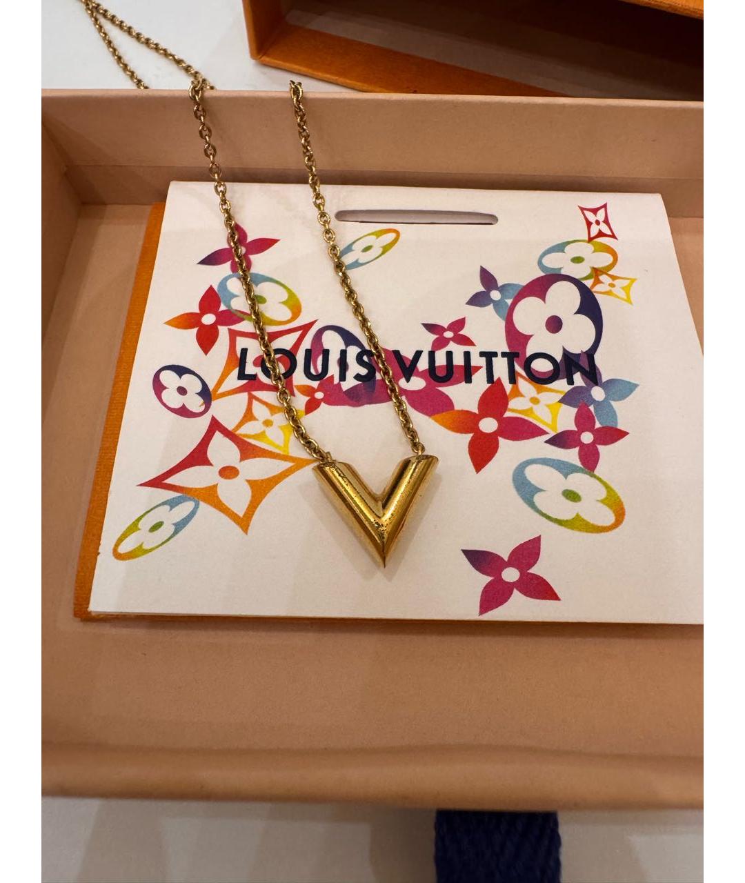 LOUIS VUITTON Золотое металлическое колье, фото 4