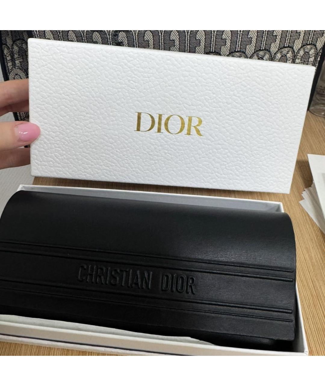 CHRISTIAN DIOR Черные пластиковые солнцезащитные очки, фото 5