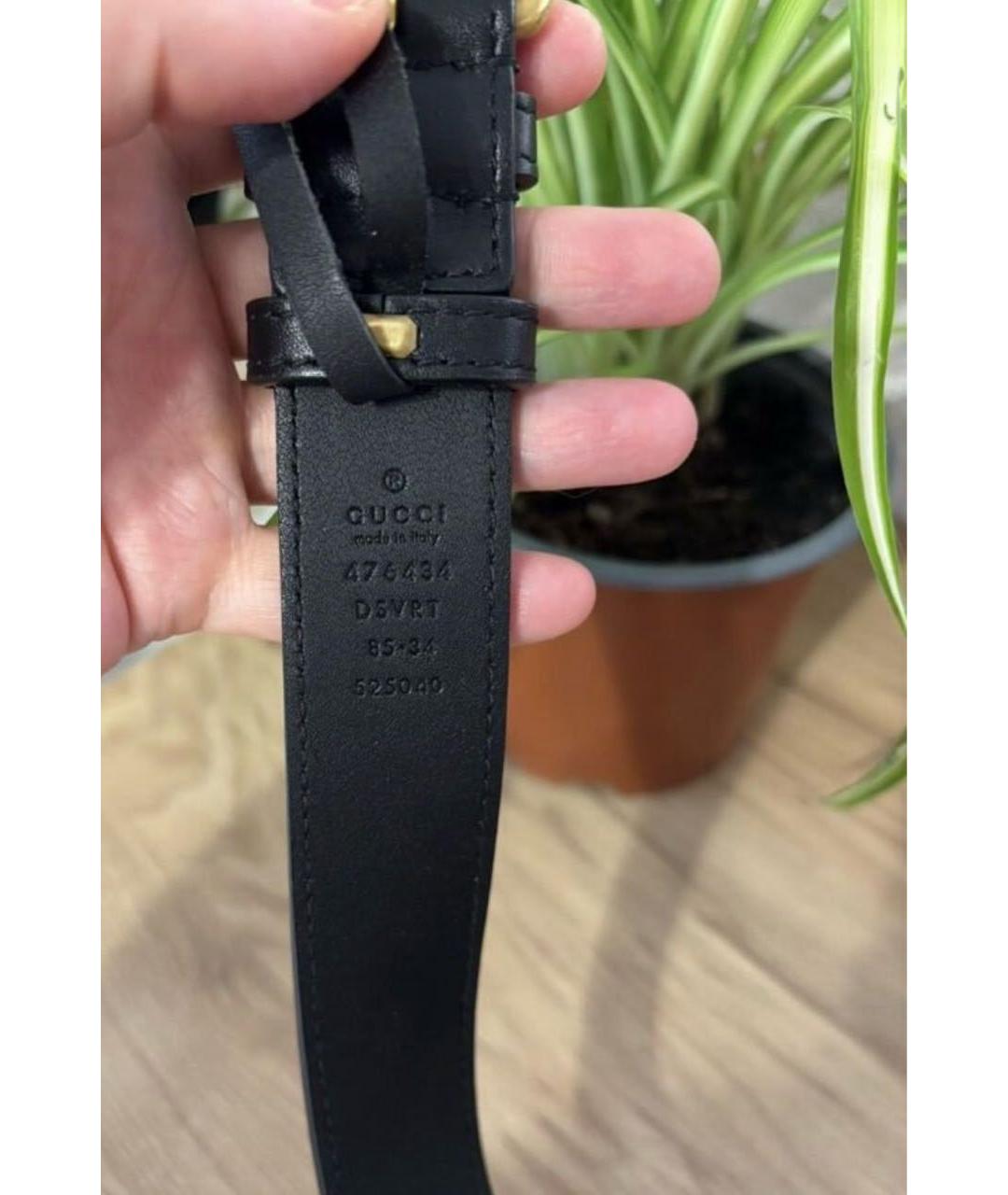 GUCCI Черная кожаная поясная сумка, фото 3