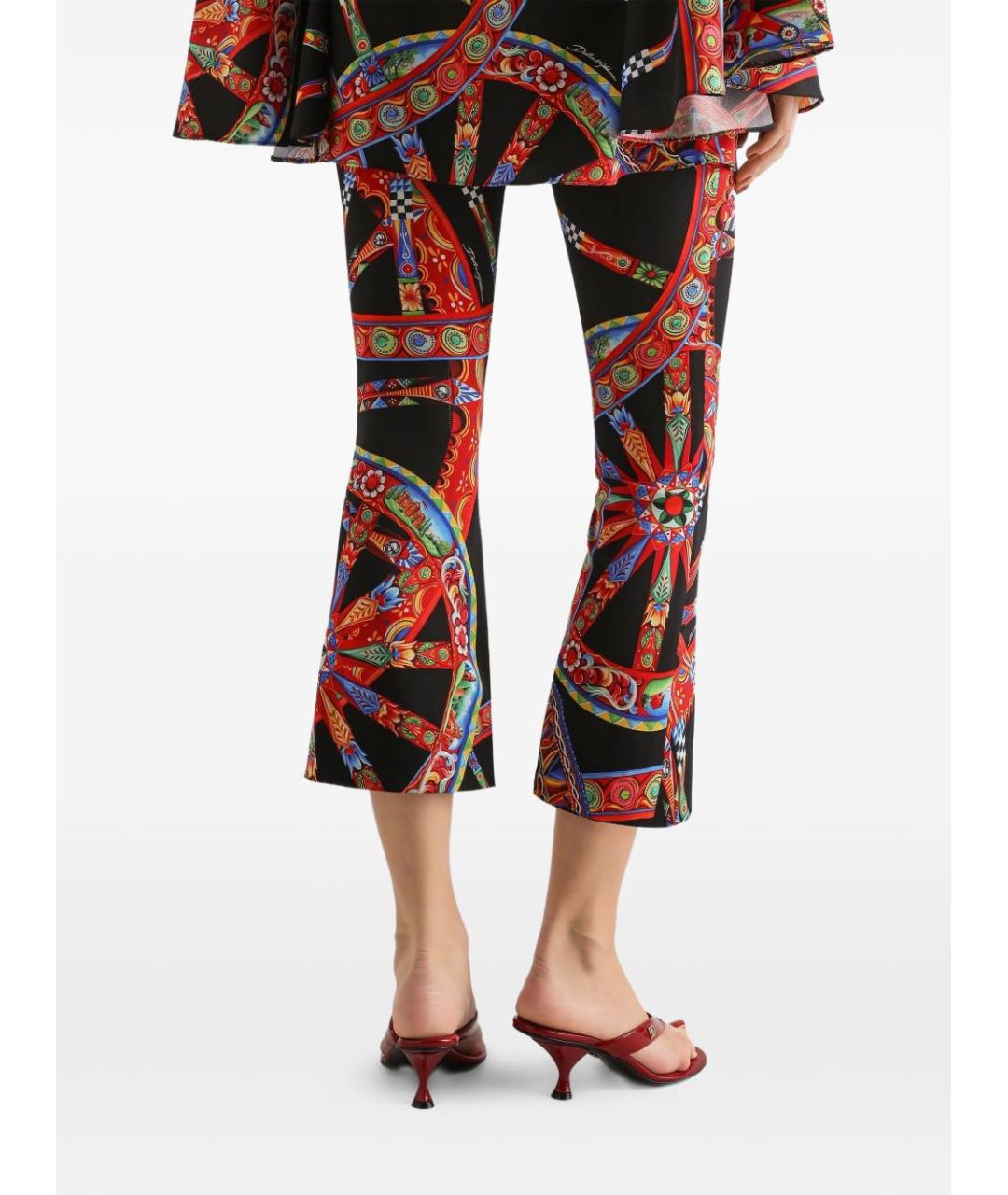 DOLCE&GABBANA Мульти прямые брюки, фото 4