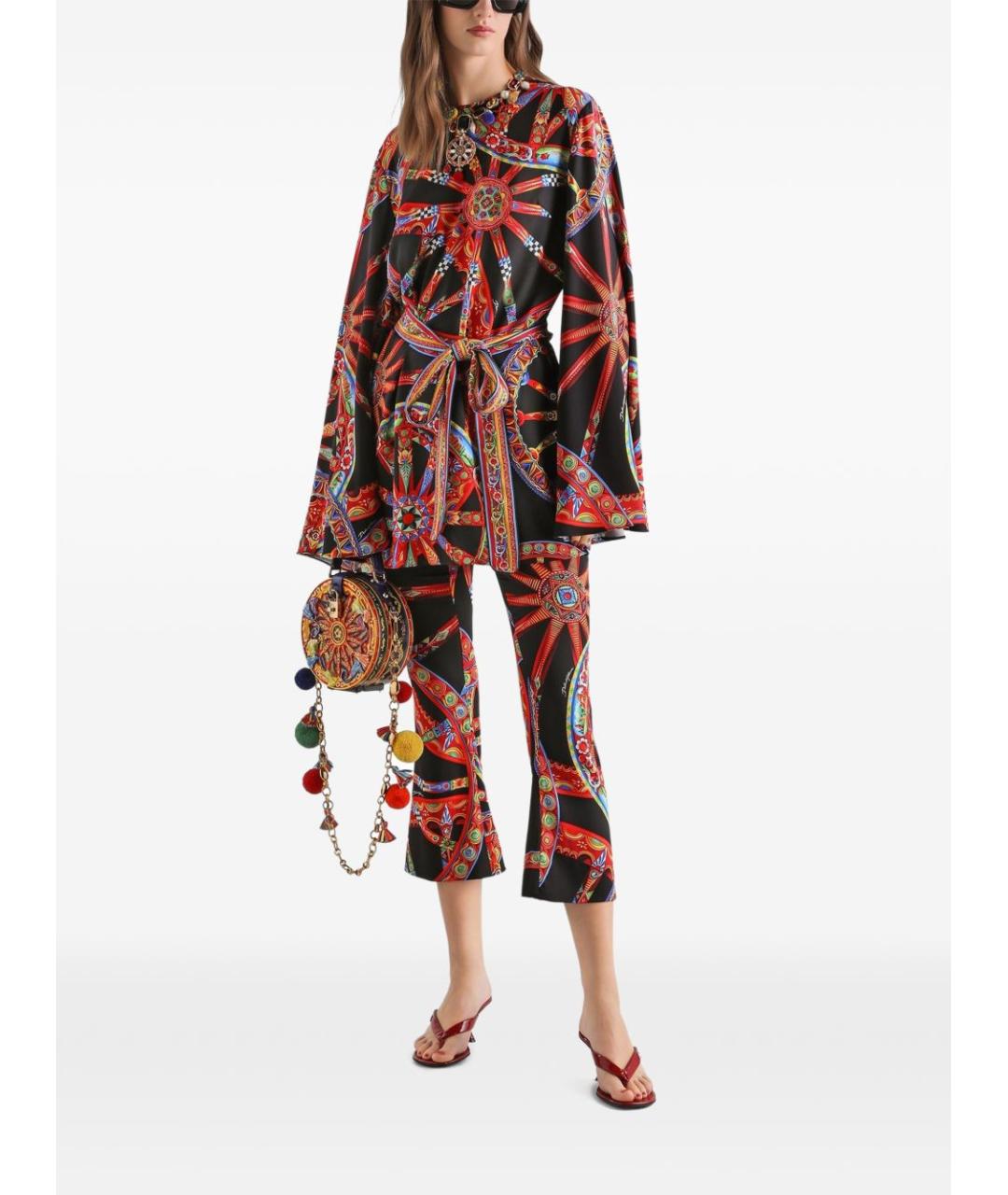 DOLCE&GABBANA Мульти прямые брюки, фото 3