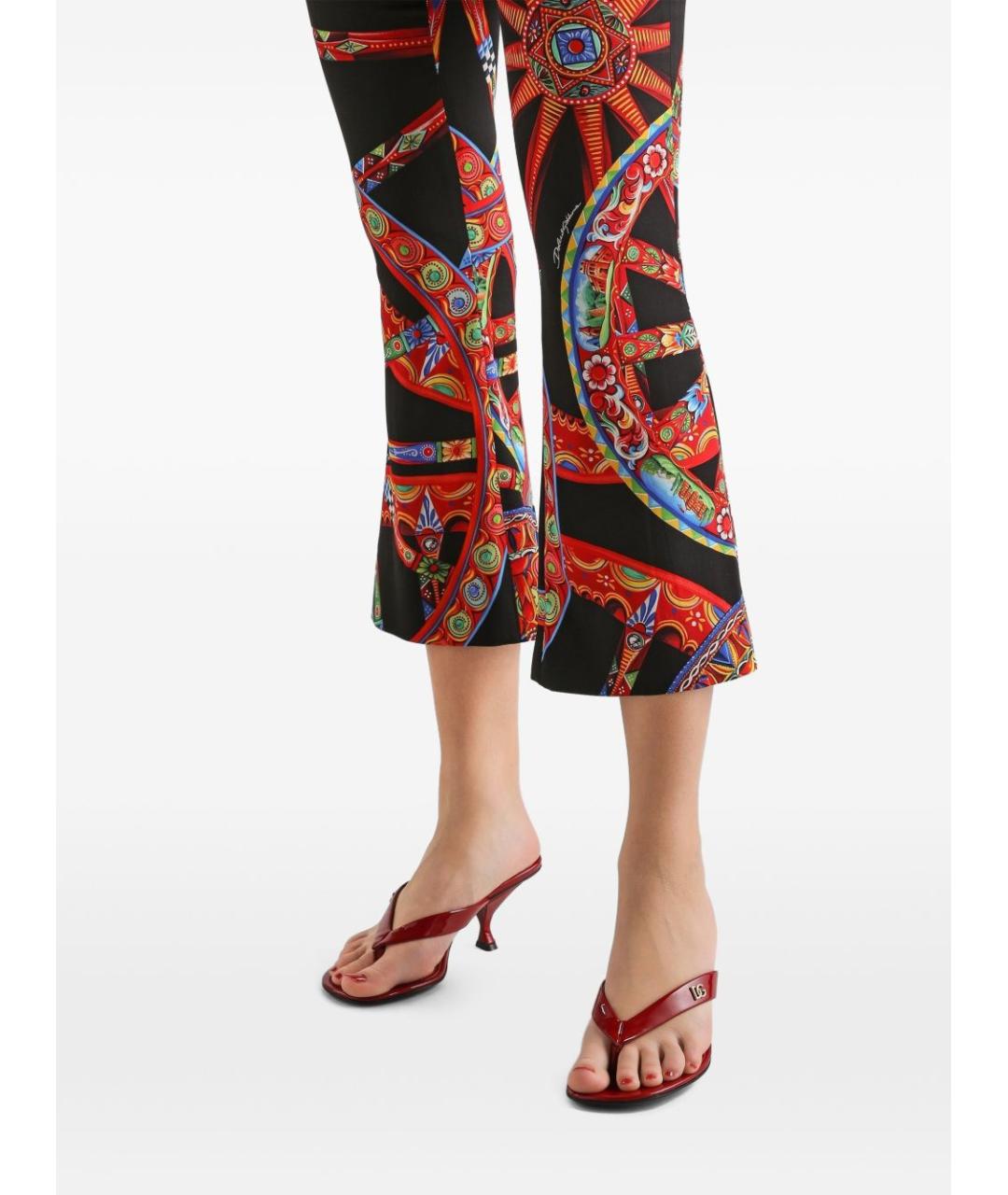 DOLCE&GABBANA Мульти прямые брюки, фото 5