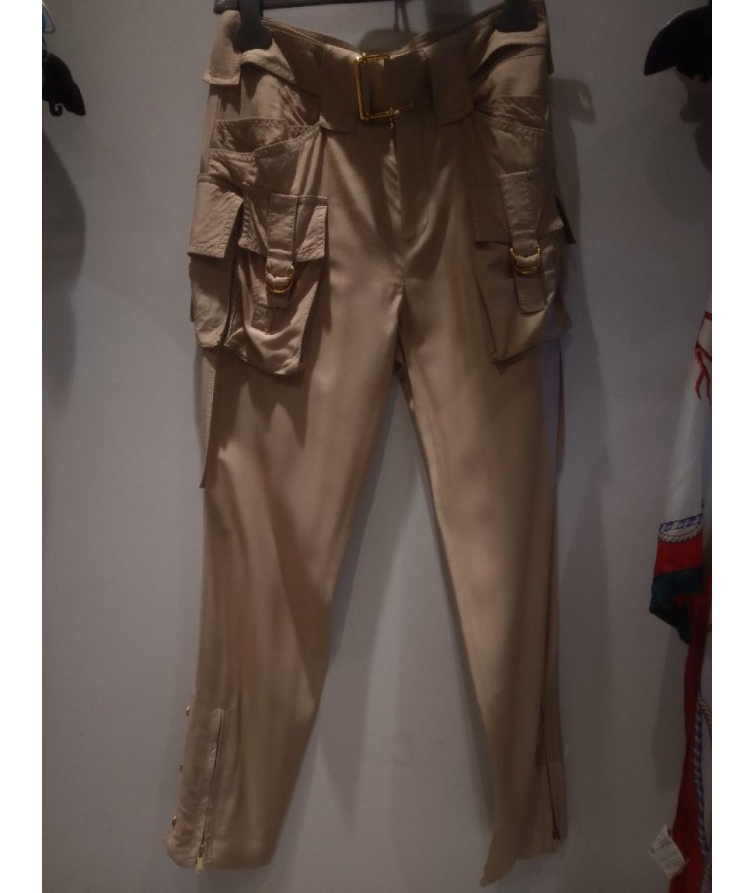 GUCCI Бежевые вискозные капри, фото 8