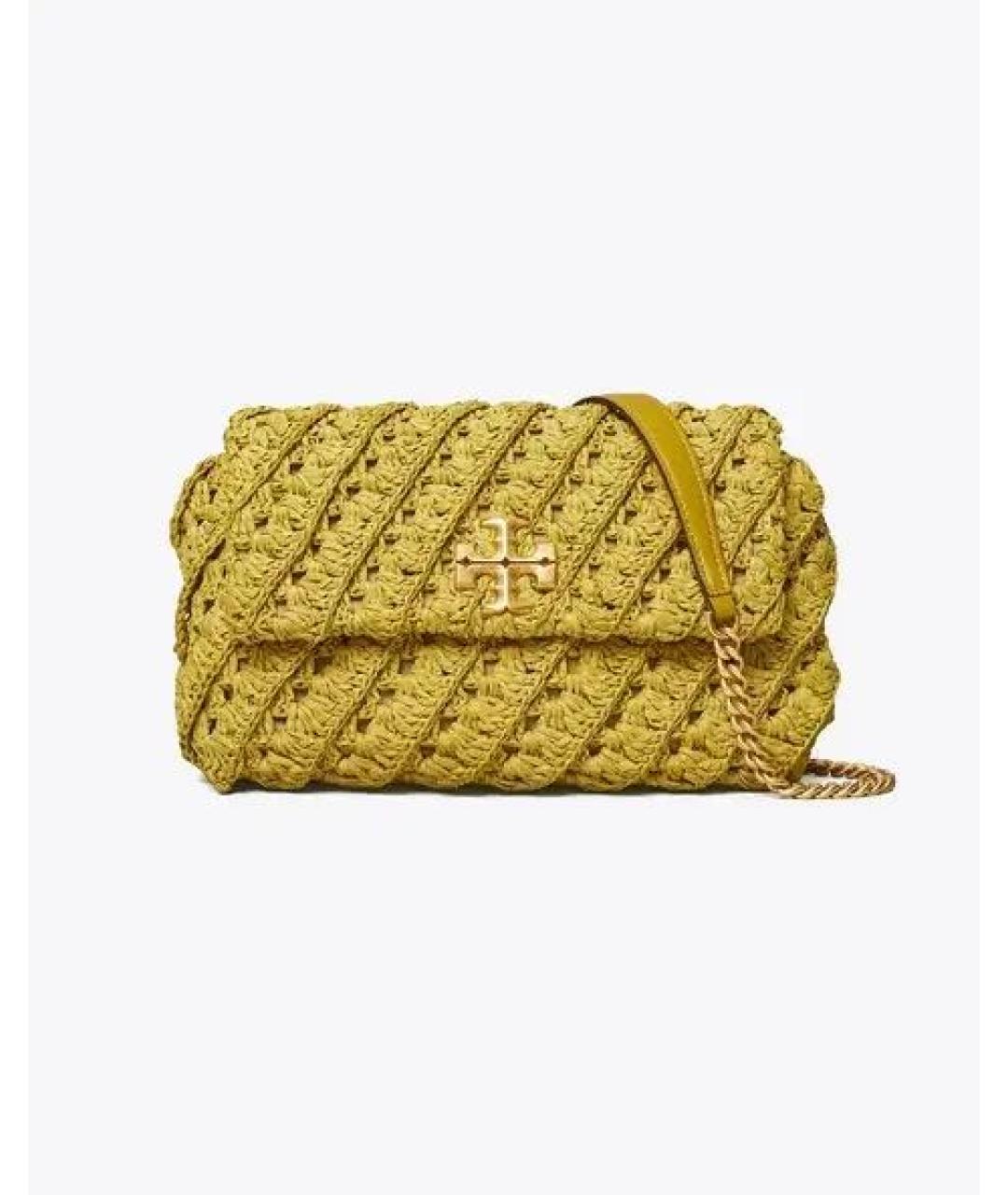 TORY BURCH Горчичная плетеная сумка через плечо, фото 2