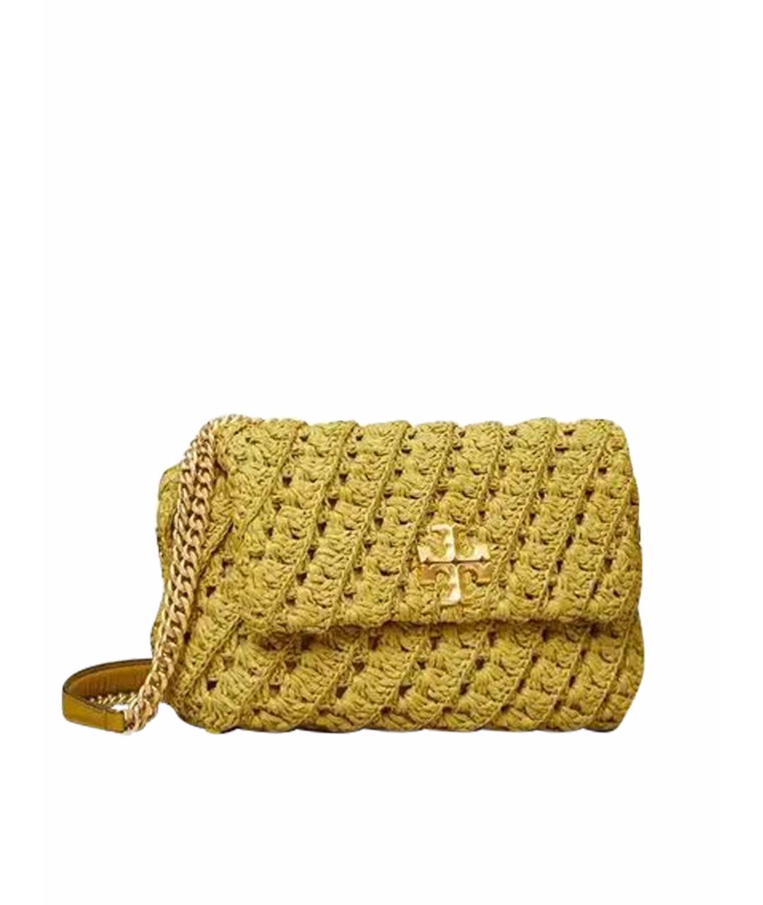 TORY BURCH Горчичная плетеная сумка через плечо, фото 1