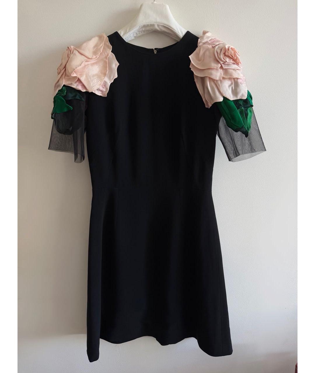 DOLCE&GABBANA Черное вискозное коктейльное платье, фото 5