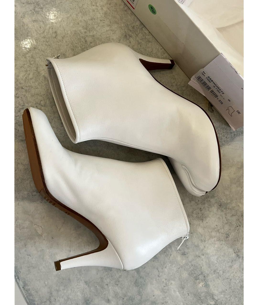 MAISON MARGIELA Белые кожаные ботильоны, фото 6