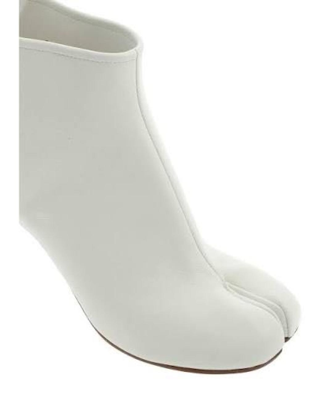 MAISON MARGIELA Белые кожаные ботильоны, фото 3