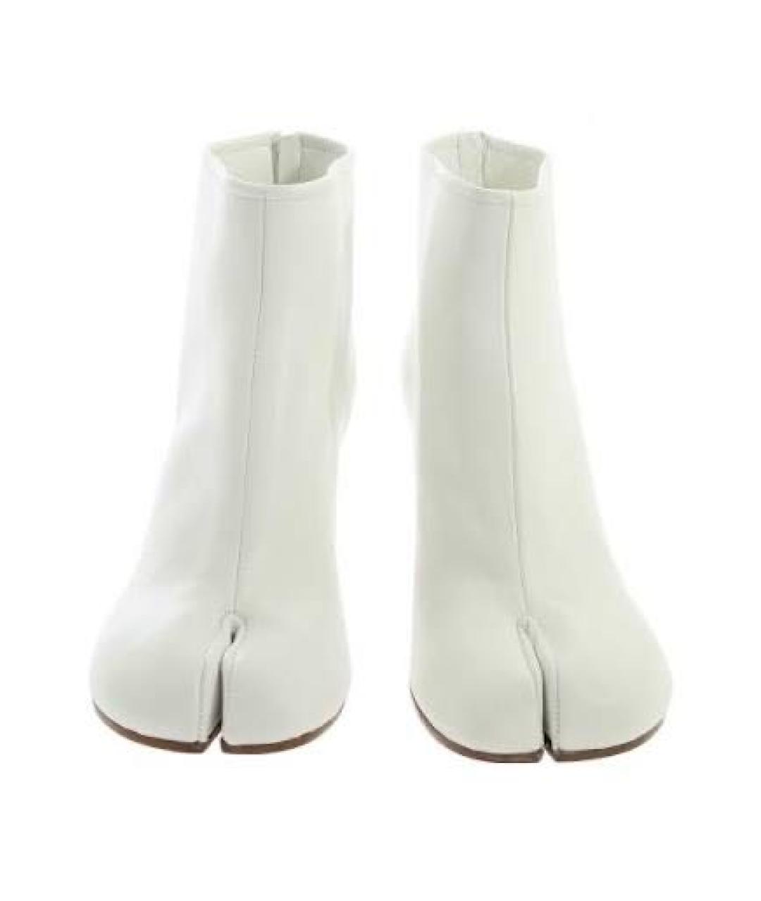 MAISON MARGIELA Белые кожаные ботильоны, фото 2