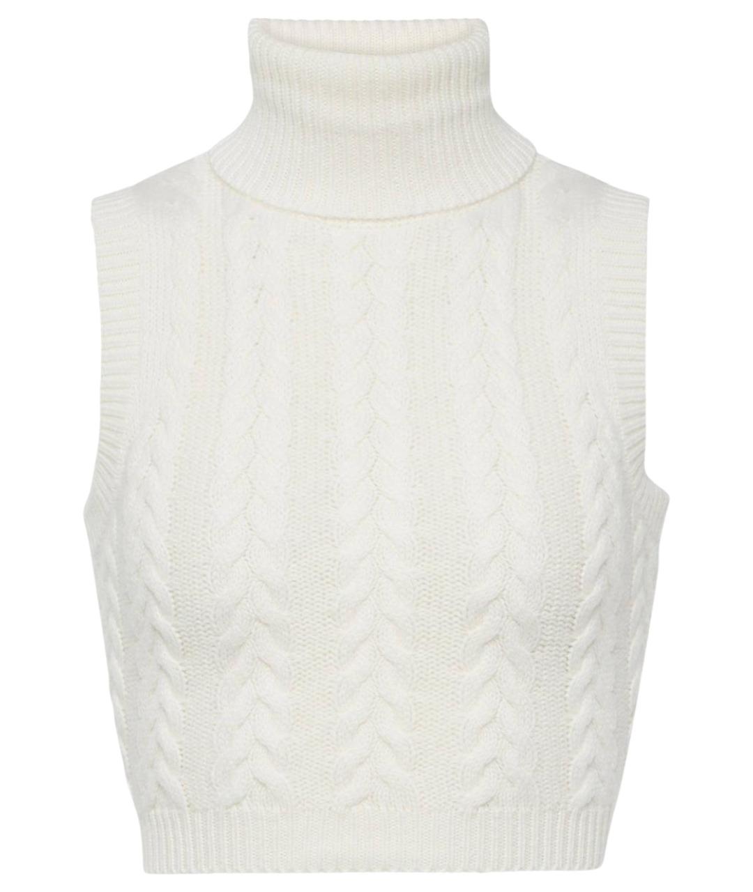 MAX MARA Белый кашемировый джемпер / свитер, фото 1