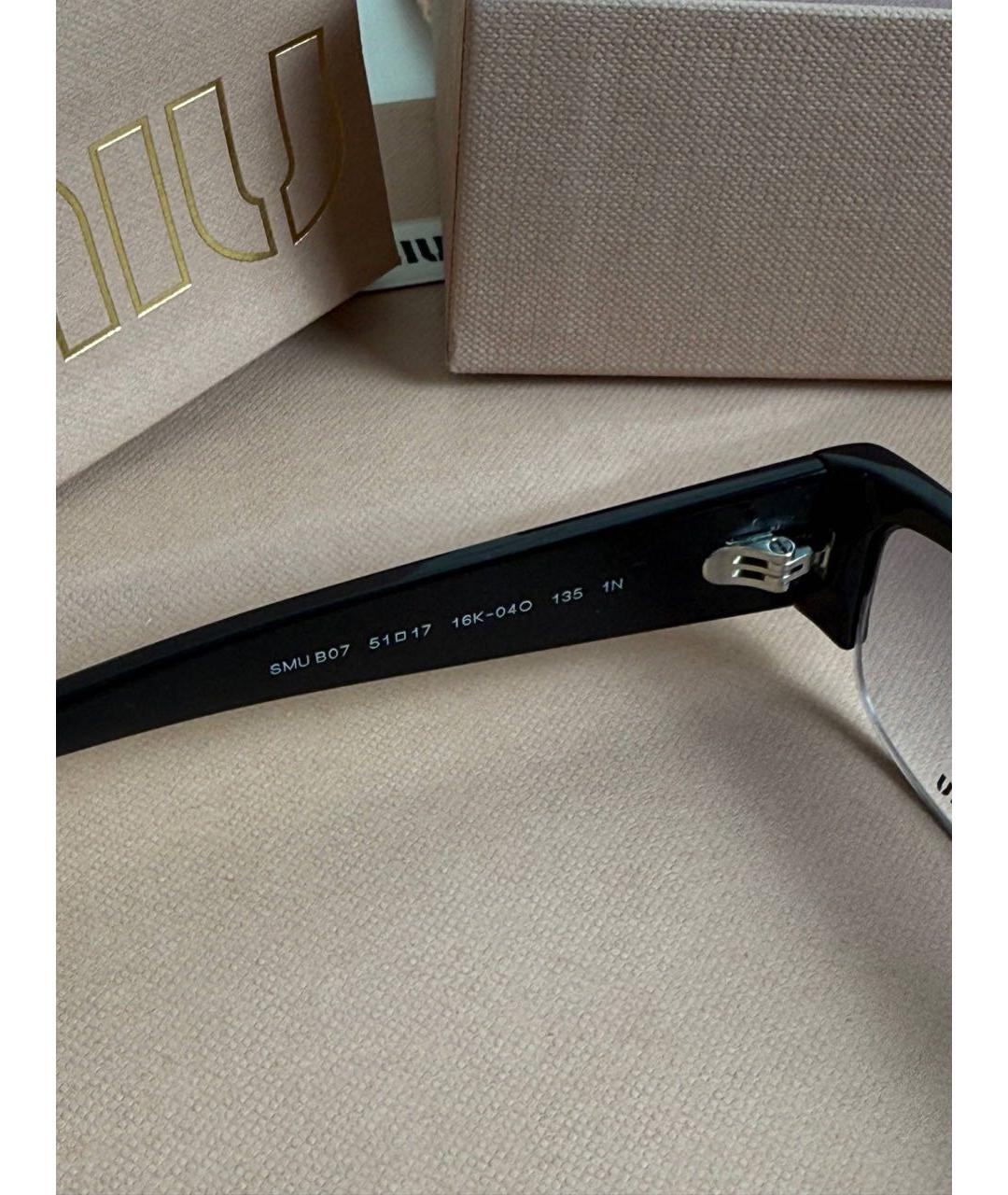 MIU MIU Черные пластиковые солнцезащитные очки, фото 6