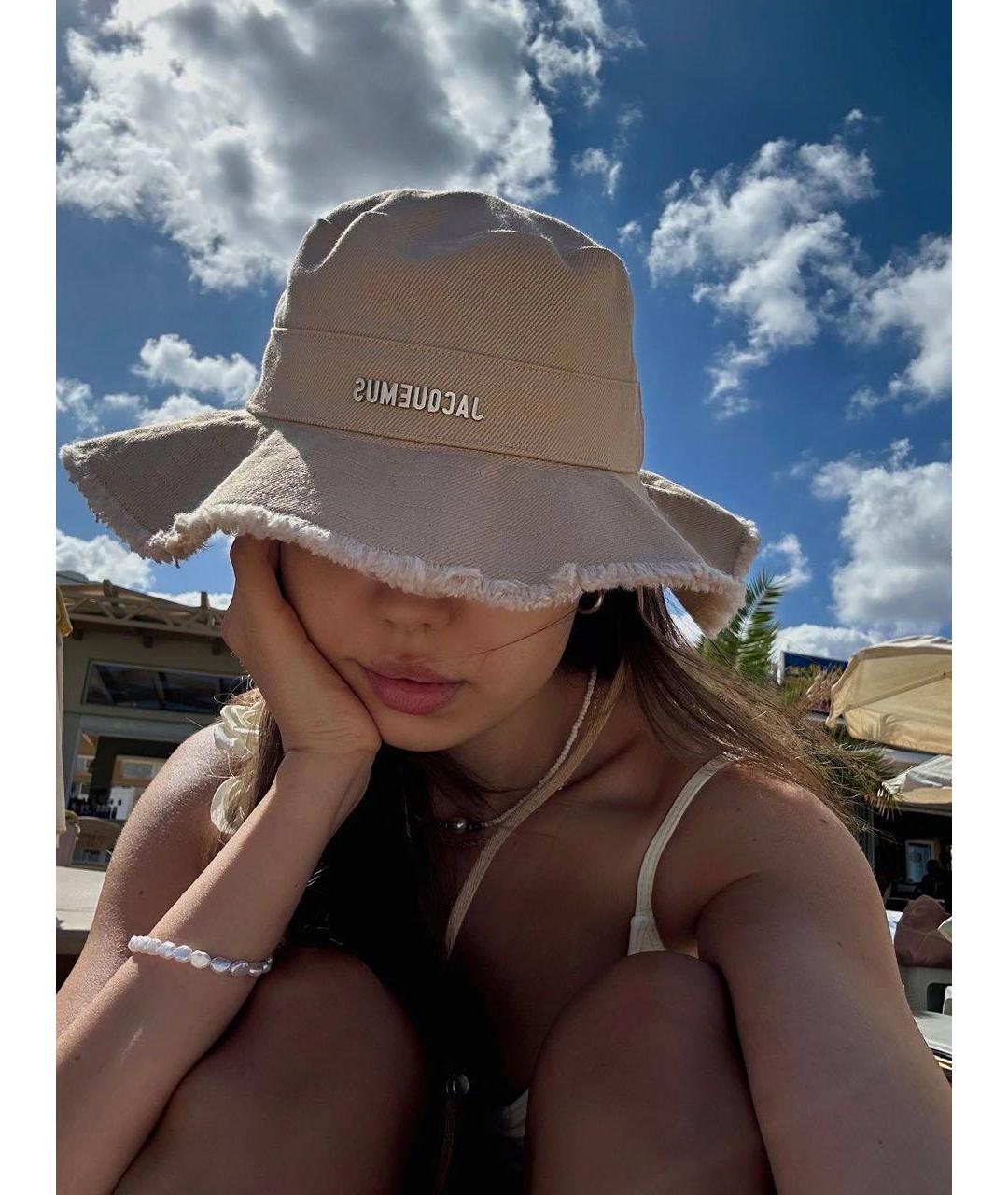 JACQUEMUS Бежевая хлопковая панама, фото 3