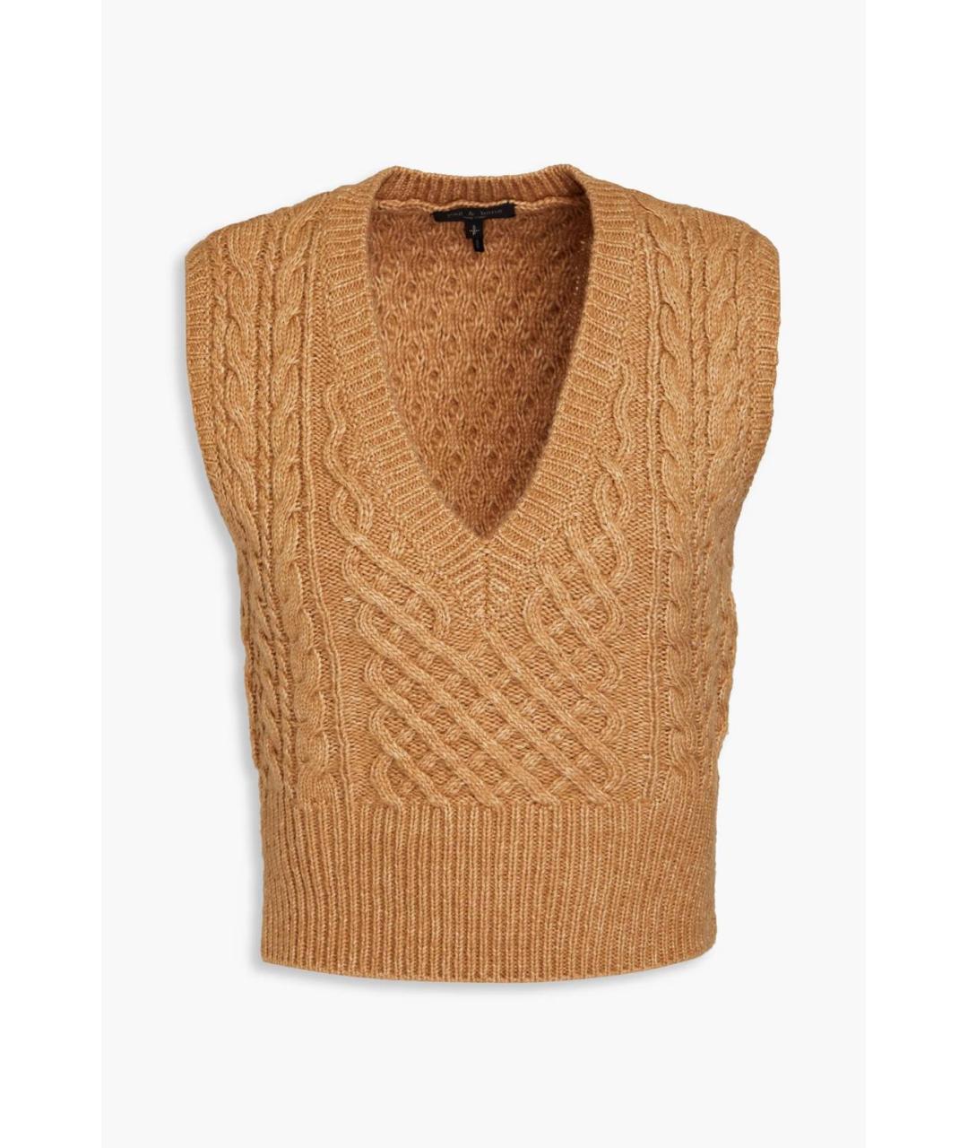 RAG & BONE Бежевый шерстяной джемпер / свитер, фото 10