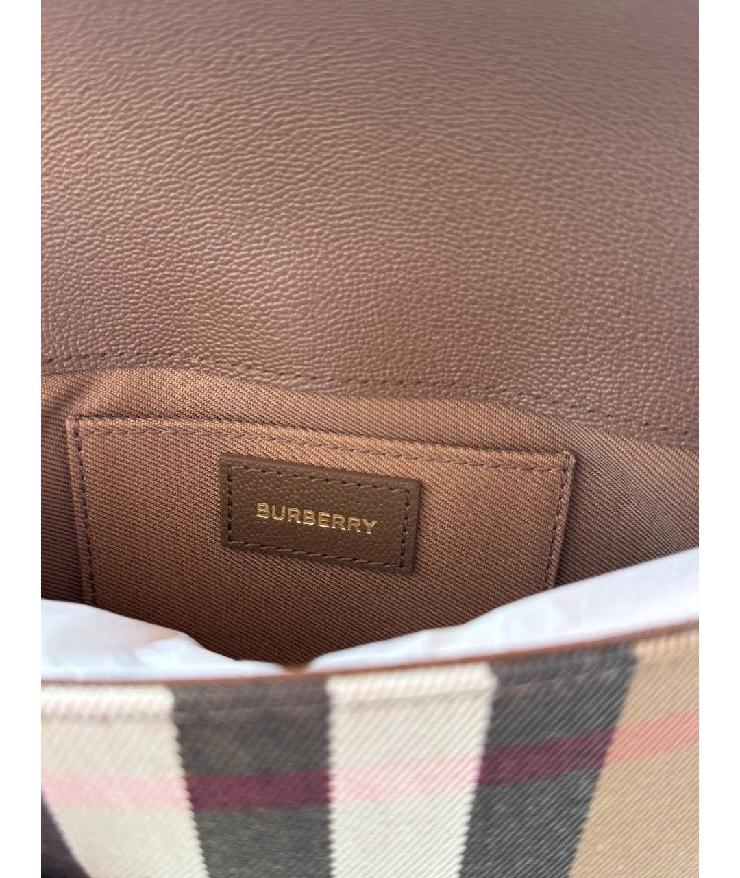 BURBERRY Коричневая кожаная сумка через плечо, фото 3