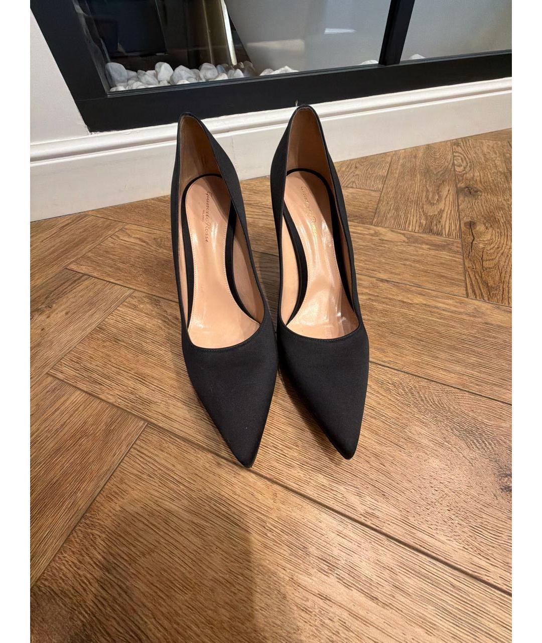 GIANVITO ROSSI Черные текстильные туфли, фото 2