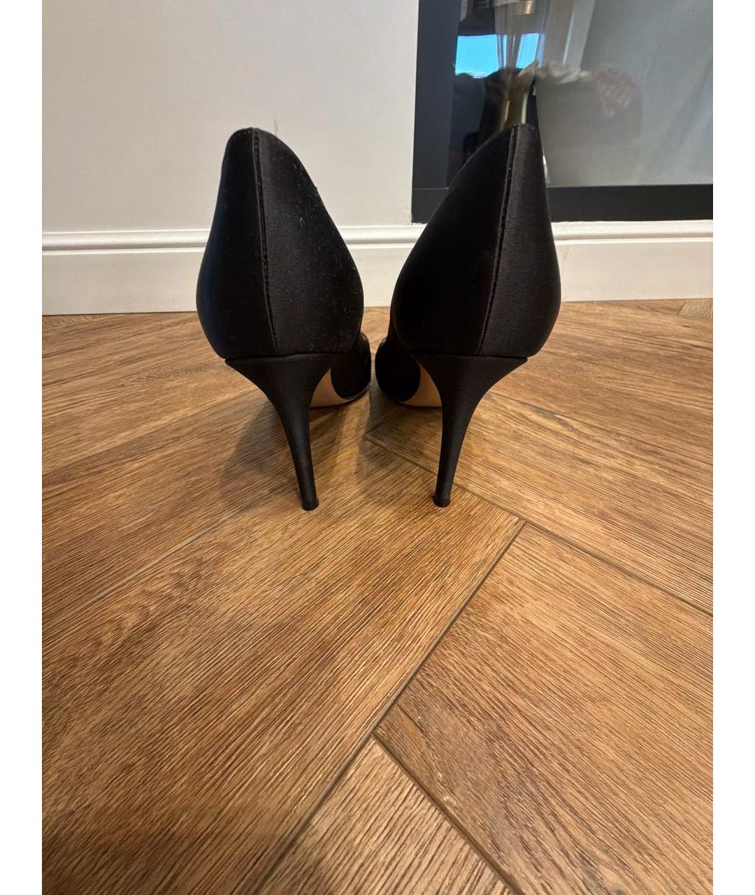 GIANVITO ROSSI Черные текстильные туфли, фото 4