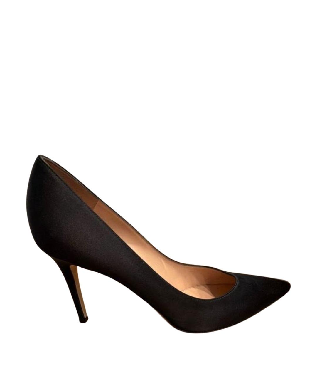 GIANVITO ROSSI Черные текстильные туфли, фото 1