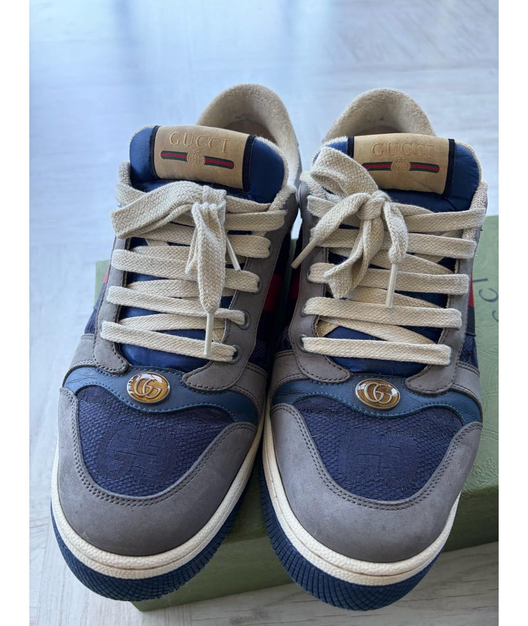 GUCCI Мульти замшевые низкие кроссовки / кеды, фото 2
