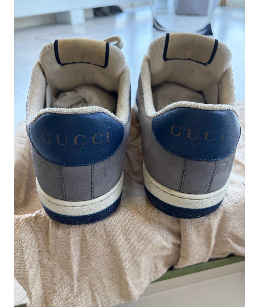 GUCCI Мульти замшевые низкие кроссовки / кеды, фото 4