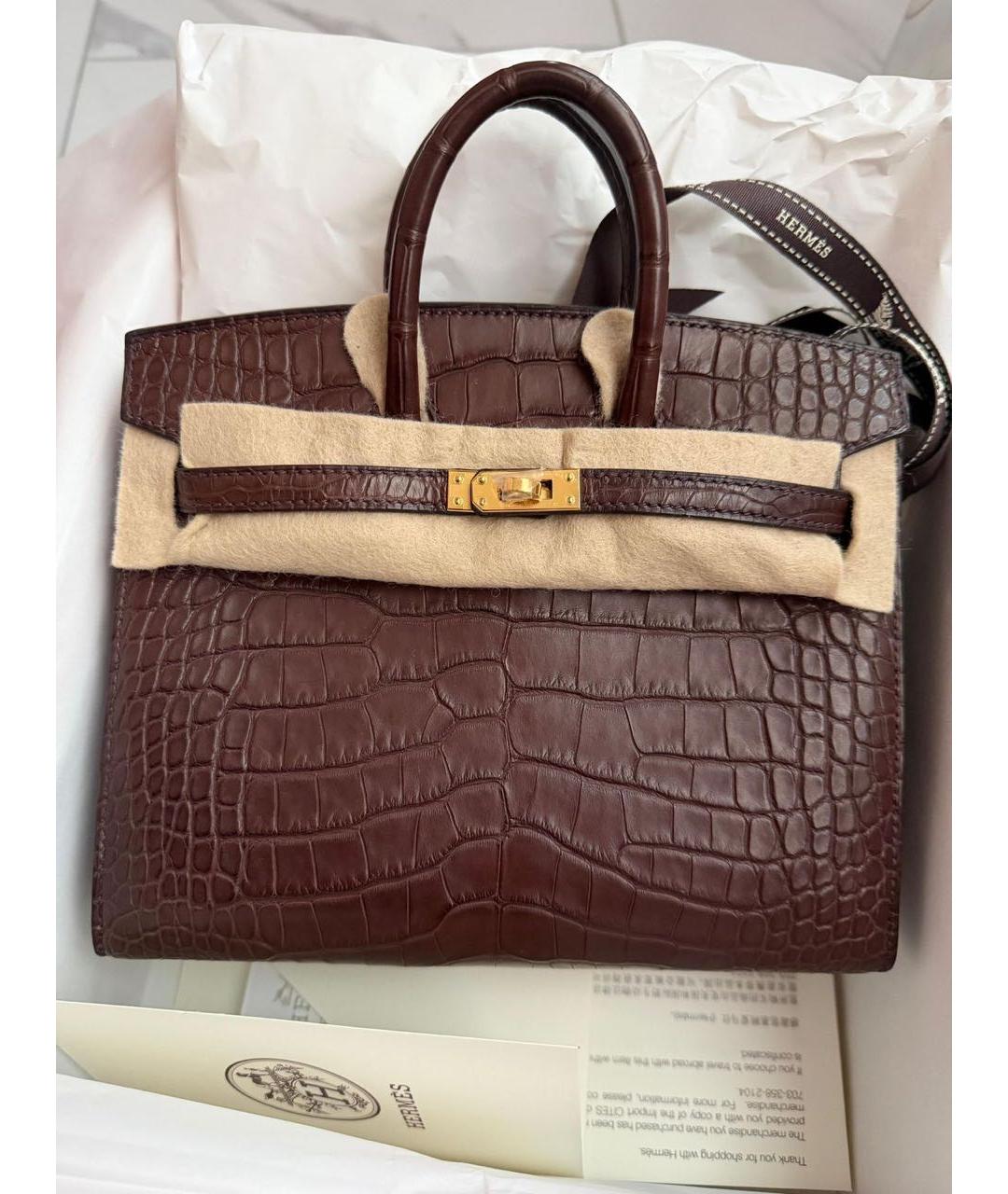 HERMES Сумка с короткими ручками из экзотической кожи, фото 2