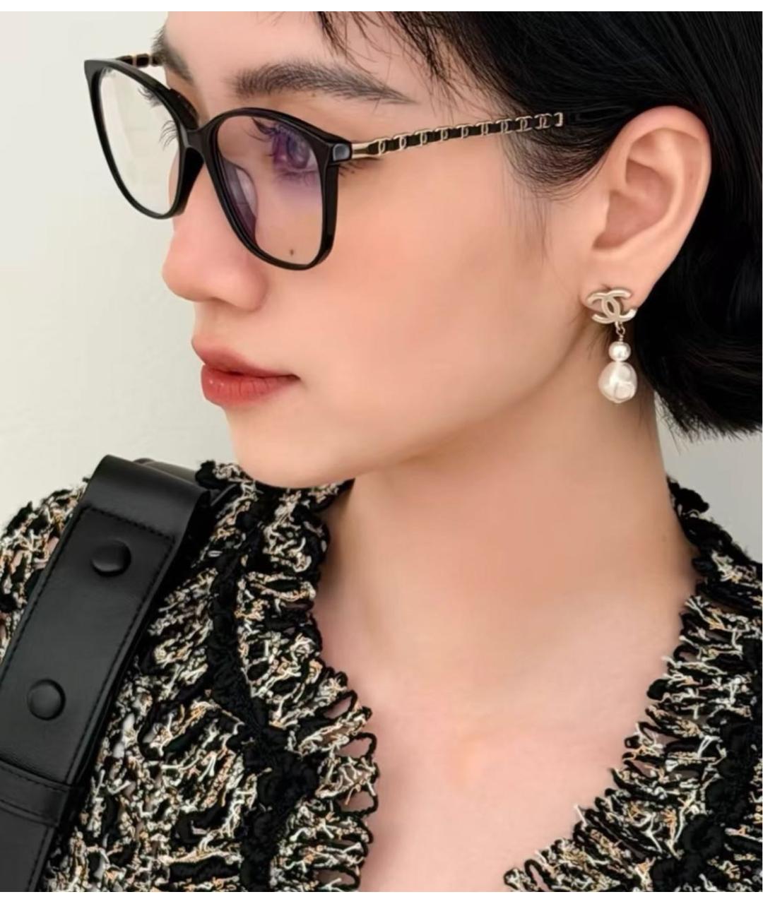 CHANEL Бежевые серьги, фото 8