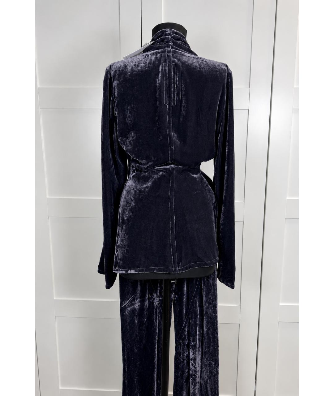 RICK OWENS Фиолетовый велюровый костюм с брюками, фото 4