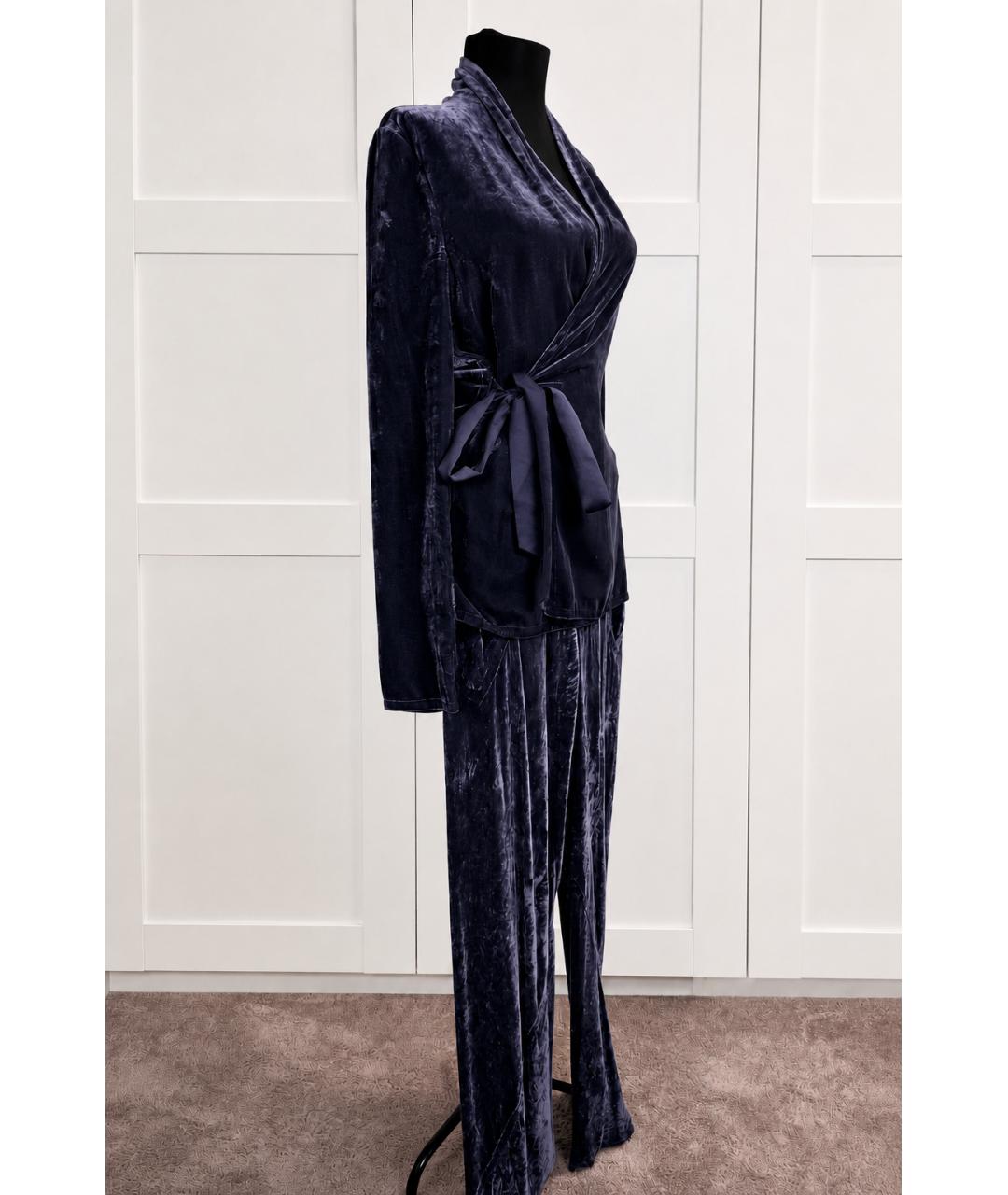 RICK OWENS Фиолетовый велюровый костюм с брюками, фото 3