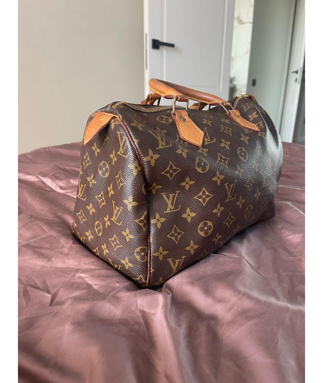 LOUIS VUITTON Коричневая сумка с короткими ручками, фото 2