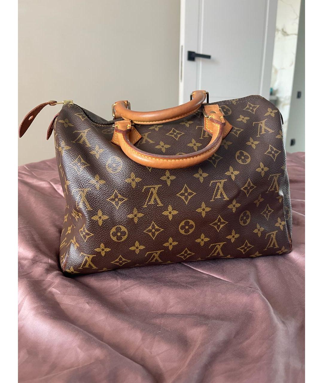 LOUIS VUITTON Коричневая сумка с короткими ручками, фото 3