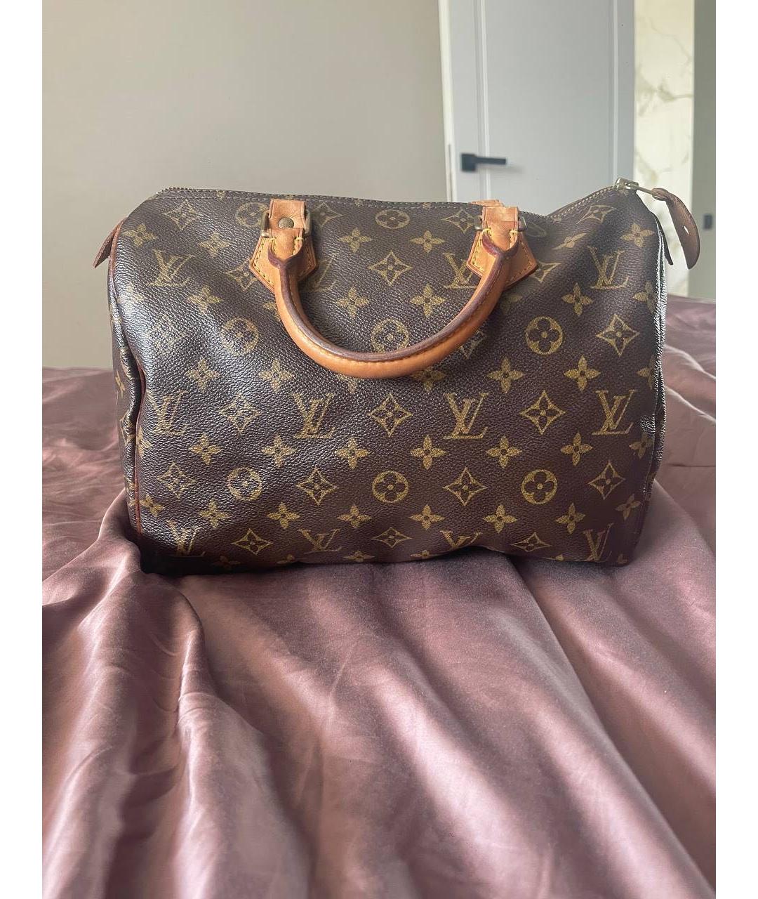 LOUIS VUITTON Коричневая сумка с короткими ручками, фото 9