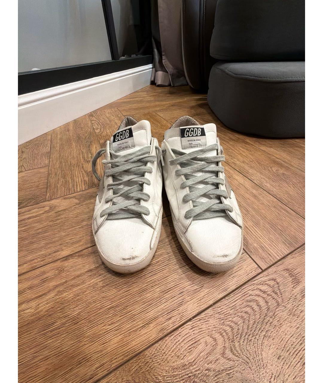 GOLDEN GOOSE Белые кеды из лакированной кожи, фото 2