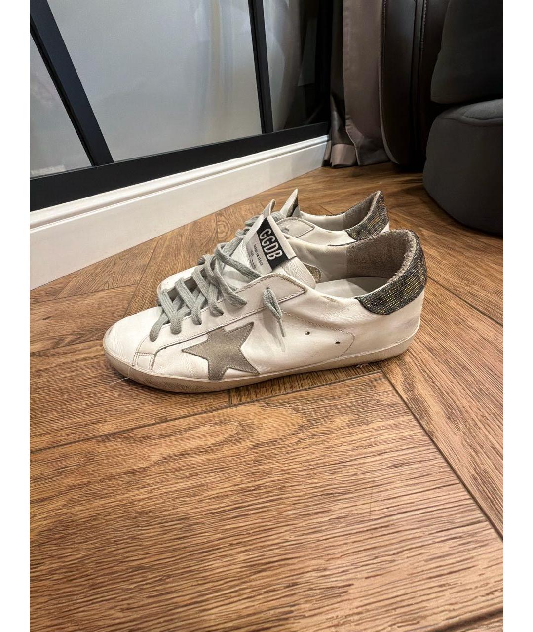 GOLDEN GOOSE Белые кеды из лакированной кожи, фото 4