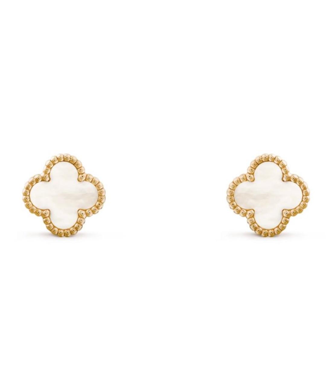 VAN CLEEF & ARPELS Белые серьги из желтого золота, фото 9