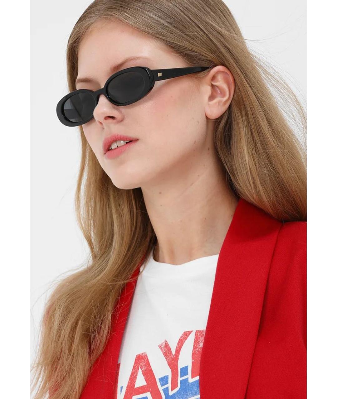 LE SPECS Черные пластиковые солнцезащитные очки, фото 3