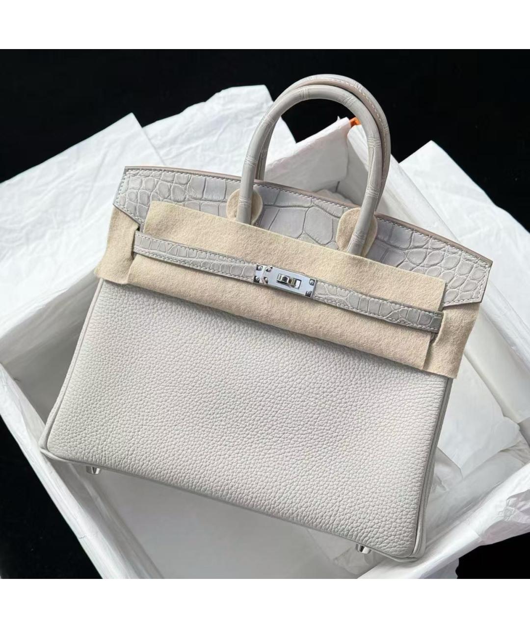 HERMES Сумка с короткими ручками из экзотической кожи, фото 2