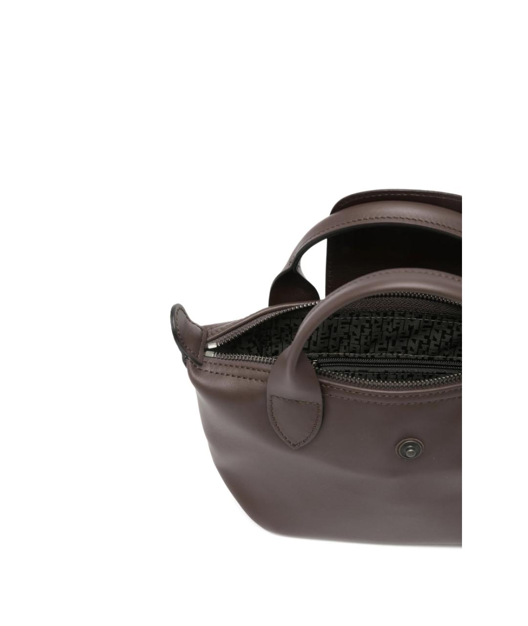 LONGCHAMP Коричневая кожаная сумка тоут, фото 2