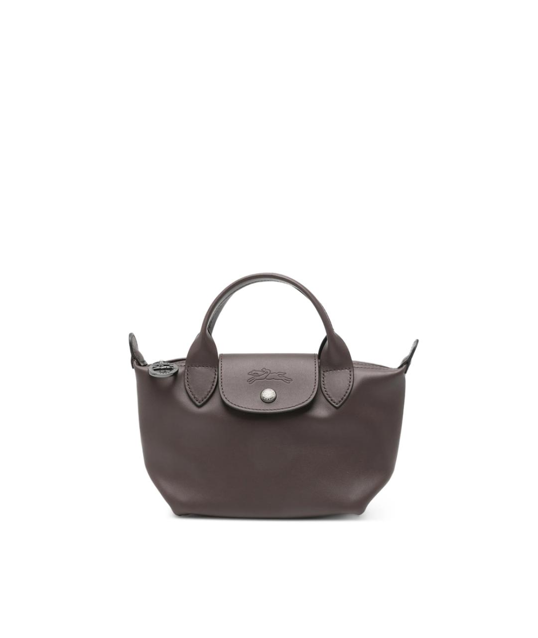LONGCHAMP Коричневая кожаная сумка тоут, фото 1
