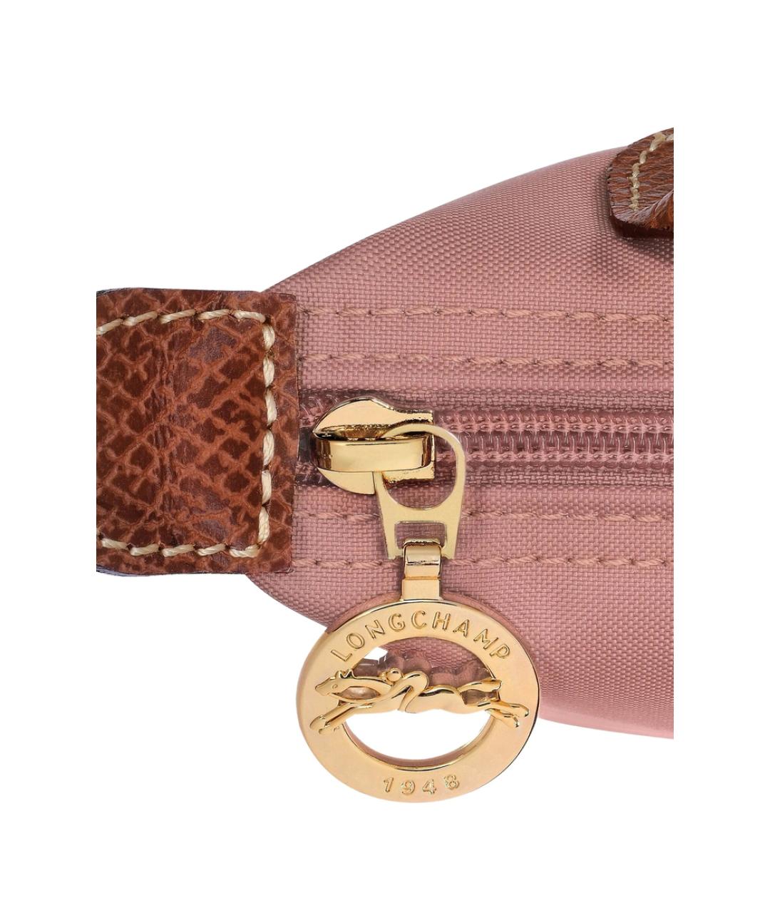 LONGCHAMP Розовая синтетическая сумка с короткими ручками, фото 4