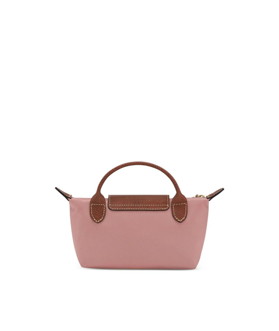 LONGCHAMP Розовая синтетическая сумка с короткими ручками, фото 6