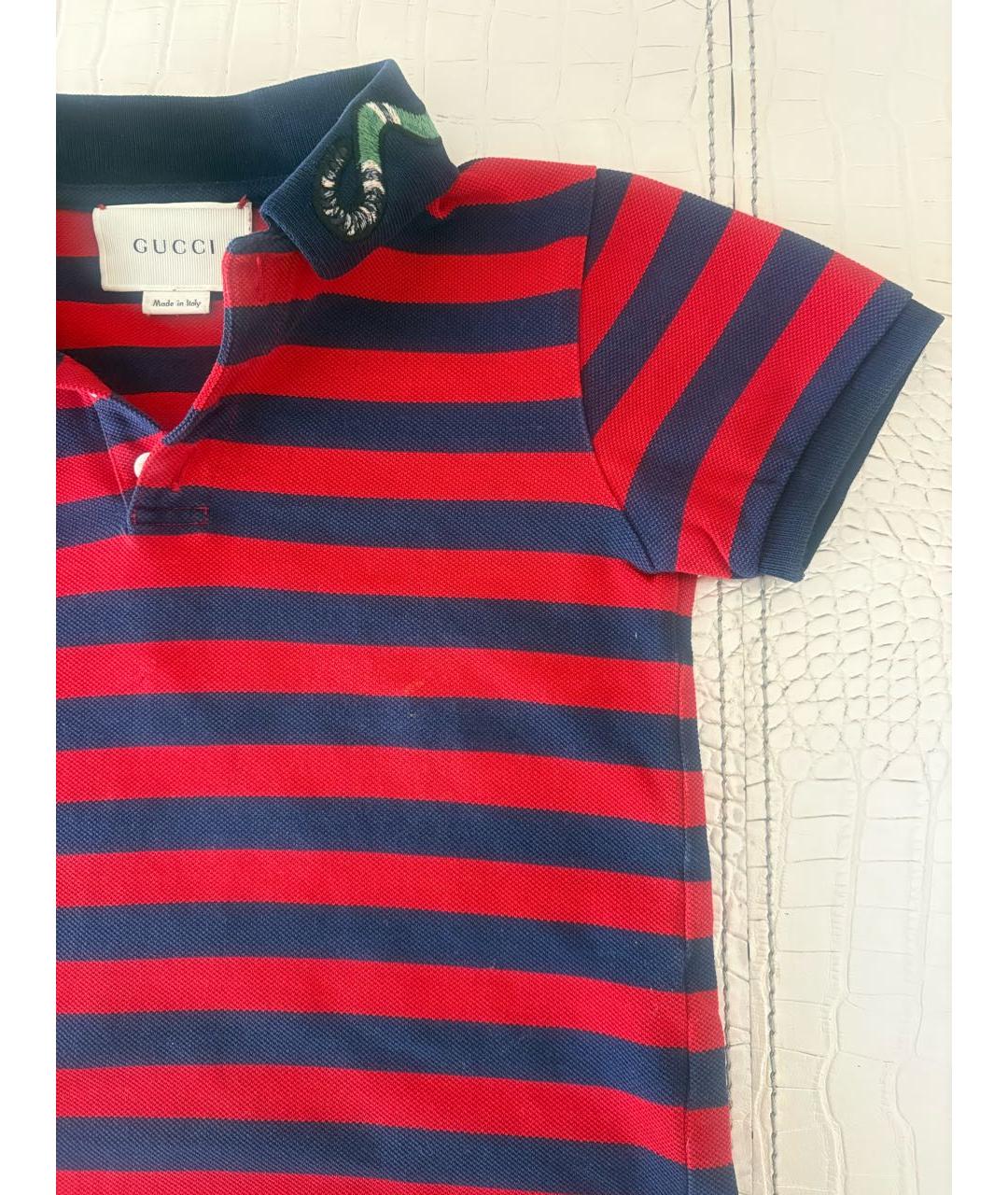 GUCCI KIDS Красная хлопковая детская футболка, фото 4